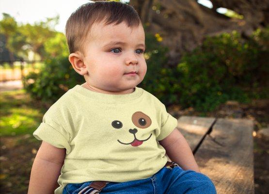 Puppy with a patch. This is an adorable design for toddlers and children