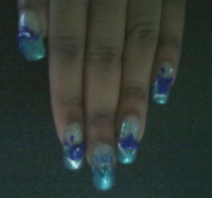 3D Dolphin nail art and nails by wendy