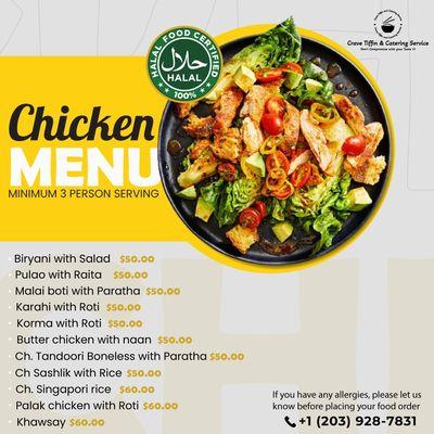 Chicken Menu