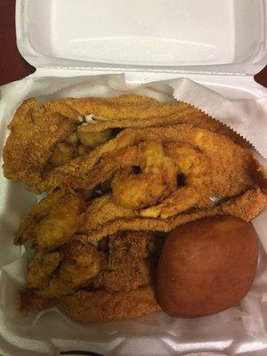 Fried shrimp oysters & Fish