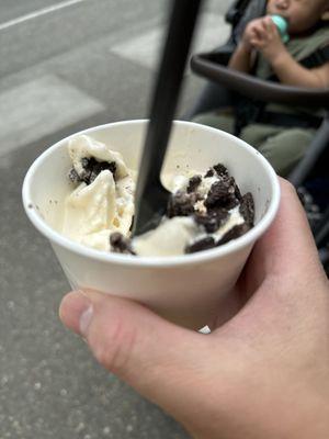 Oreo soft serve ice cream