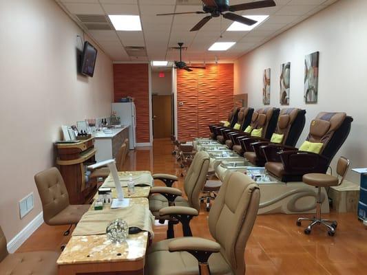 Interior of Queen Bee Nails Spa