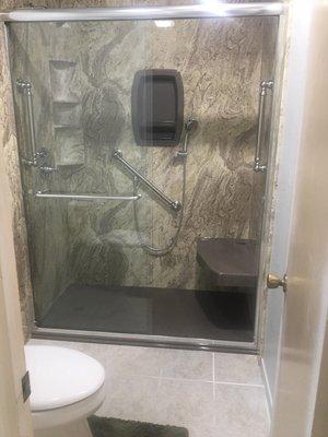 Tub to shower conversion