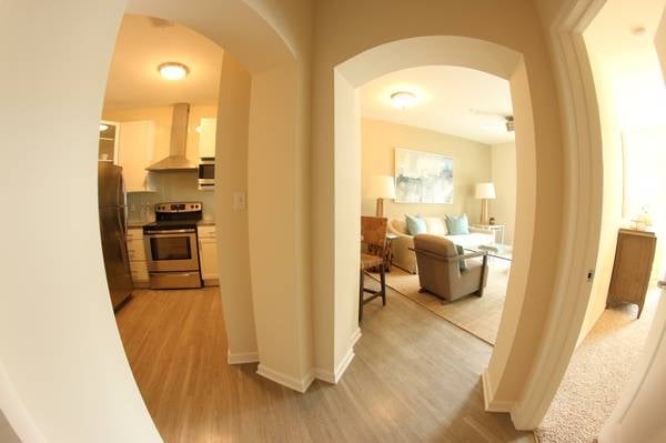 Our apartment homes have many custom features like these beautiful arches!