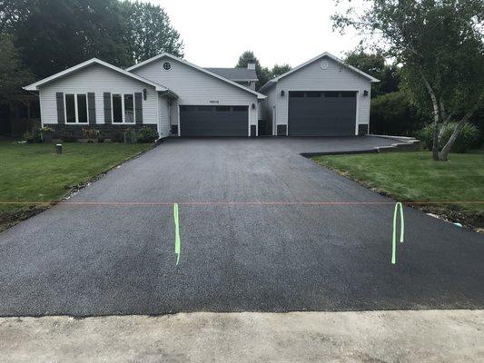 New driveway 8" Base w/ 3" Surface layer in Naperville