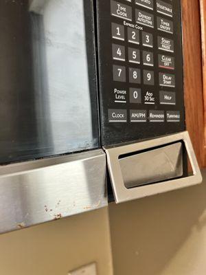 Broken and dirty microwave