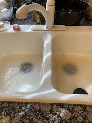 Both sinks clogged