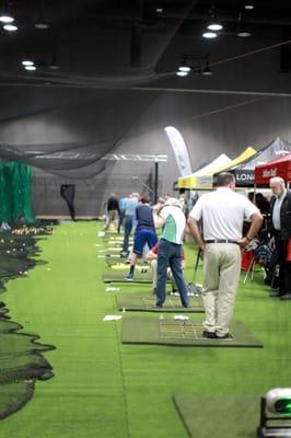 Hit the new clubs and talk to the manufacturer reps at out Indoor driving range