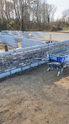 Brick and block foundation