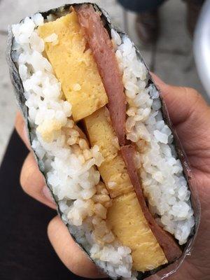 Spam musubi that was yummy but tiny