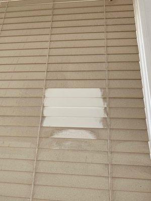 Kitchen blinds, before cleaning