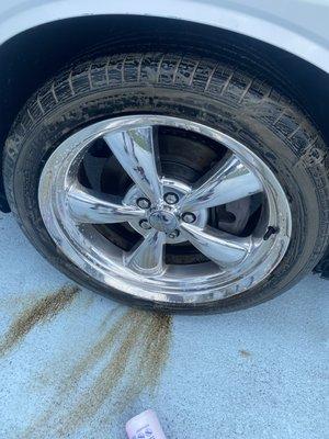 Cleaning neglected tires. Owner says he doesn't drive much just sits and collects dirt