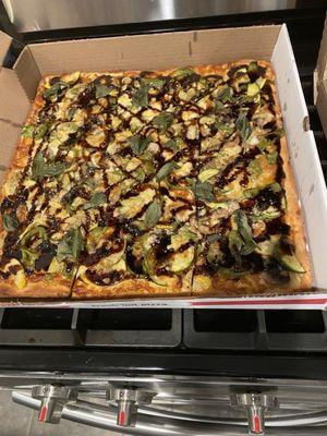 Sicilian vegetable pizza with balsamic. Get yourself one!