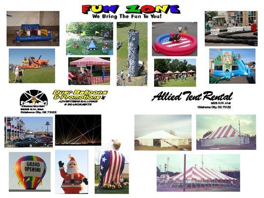 From tents and tables, rides, carnival games and giant balloons WE HAVE IT ALL!!