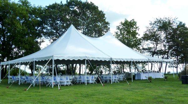 20x30 pole tent with tables and chairs.... Offered in a package deal