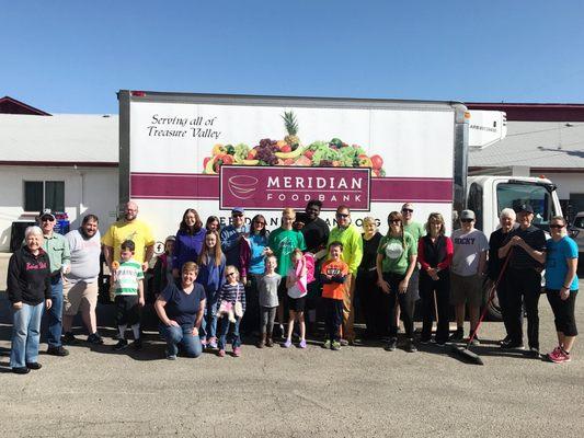 Serving at Meridian Food Bank