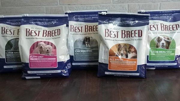 We carry Dr. Gary's Best Breed!! A full line of options available, including specialty breeds.