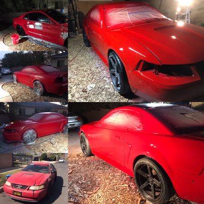 2000 Ford Mustang complete paint job