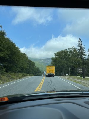 Into the mountains we go! #errolnh #threetrucks