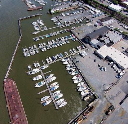 Overhead View of our Facility. The Fuel & Pump out are just out of range in the lower left at the Entrance