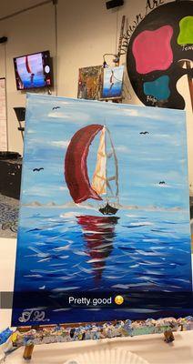 Little sail boat I painted