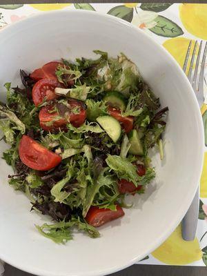 My homemade salad with the Olive Plantation Extra virgin olive oil and Truffle Balsamic Vinegar