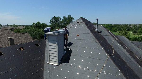 Here you can see a roof after we have removed the shingles.