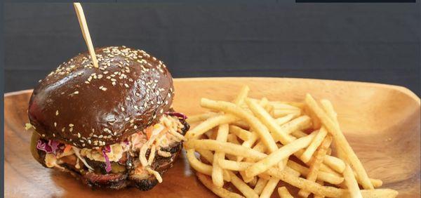 Brisket Sandwich with French Fries. $9.99