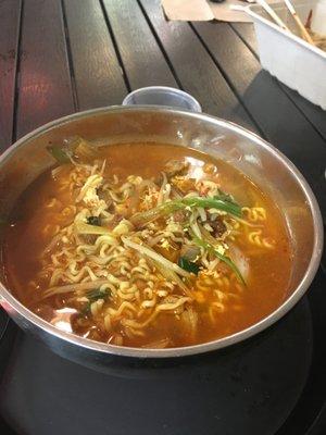 Spicy Korean ramen ... a mixed up mess