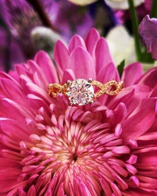 Braided engagement ring from Thurber Jewelers.