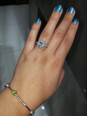 Aquamarine Ring and bracelet. I'm in love !