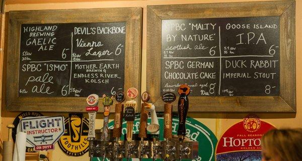 featuring the best craft beers on draft, mostly from NC & SC