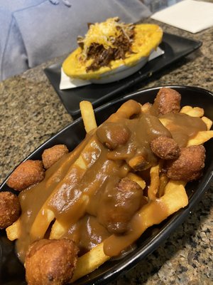 Poutine and Mac N Cheese Casserole