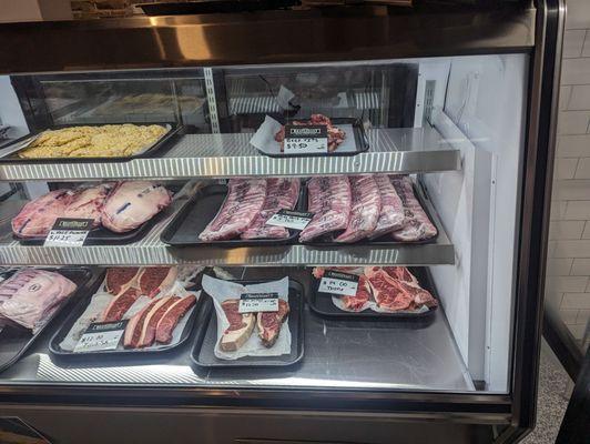 Meat counter.