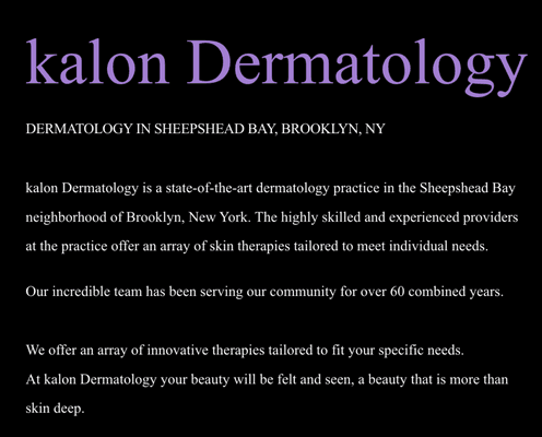 At kalon Dermatology your beauty will be felt and seen, a beauty that is more than skin deep.