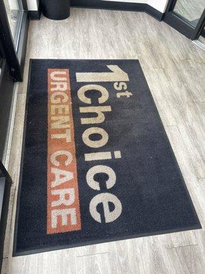 Welcome mat for this clinic.