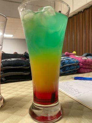 Rainbow Paradise Cocktail by Cody the Bartender