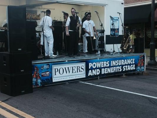 POWERS Insurance and Benefits was the stage sponsor for Clayton Parties in the Park!