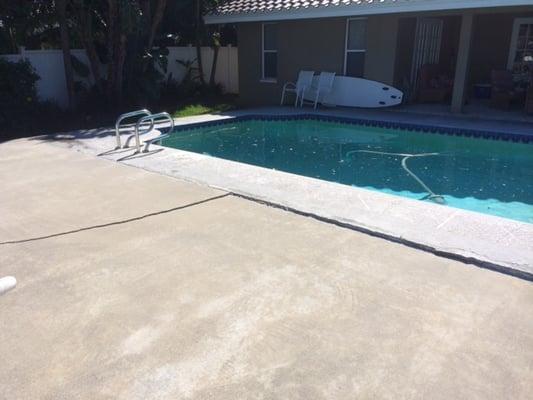 Cracked and sinking pool deck addition performed by McConnell Construction Services