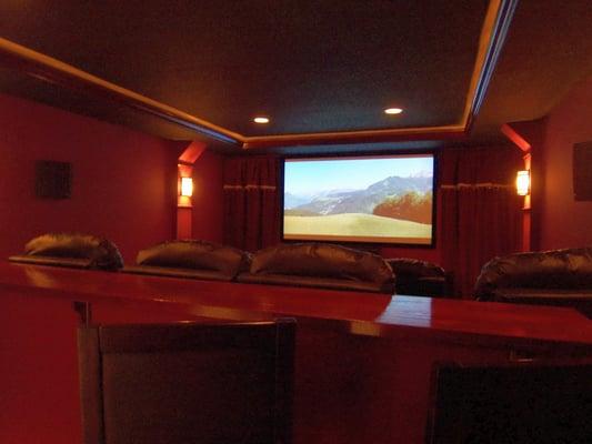 Basement Remodeled to Theatre Room