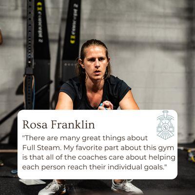 Thank you Rosa for the awesome gym review! It's been so rewarding to see all the goals you have achieved!