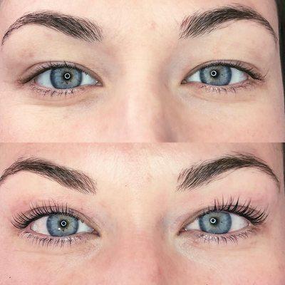 Keratin lash lift and tint