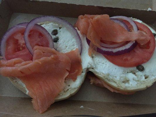 Saw the advertisement outside and spent 7.99 on the nova lox bagel. Barely resembles advertisement and a disappointment for the price point.