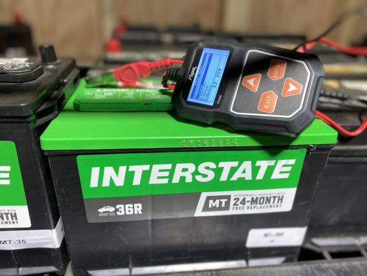 We have the best pricing on Interstate automotive and deep cycle batteries!