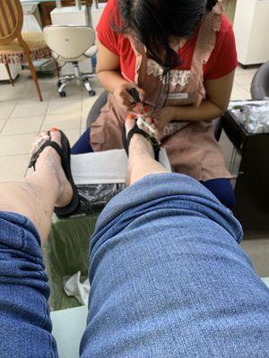 Getting my pedi on.