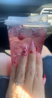 hearts, nails, nail art, nail design