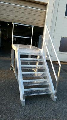 Aluminum Stair and platform.