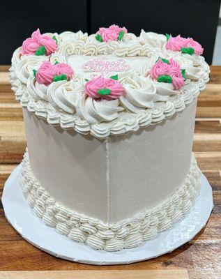 White cake with vanilla buttercream