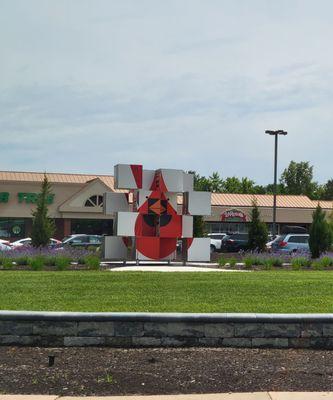 Cardinal side of the sculpture