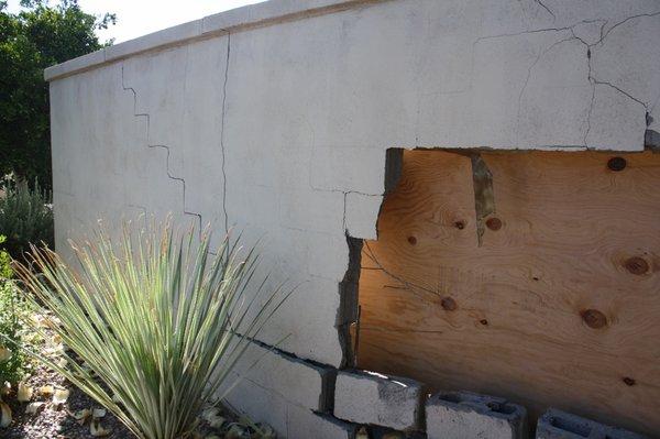 Block wall repairs